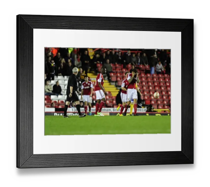 Framed Print : Bristol City's Marlon Pack Hides Disappointment as Brentford Take 2-0 Lead