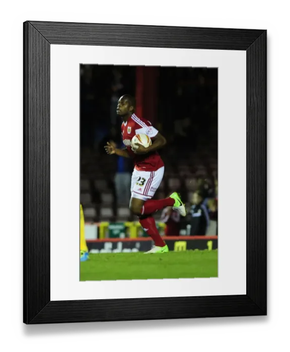 Framed Print : Marlon Harewood Scores Quickly After Restart for Bristol City vs Brentford, 2013 Framed Print : Marlon Harewood Scores Quickly After Restart for Bristol City vs Brentford, 2013