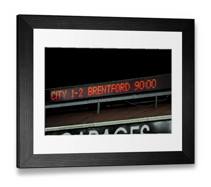 Framed Print : Bristol City Suffer 1-2 Defeat Against Brentford at Ashton Gate, Sky Bet League One (October 2013)