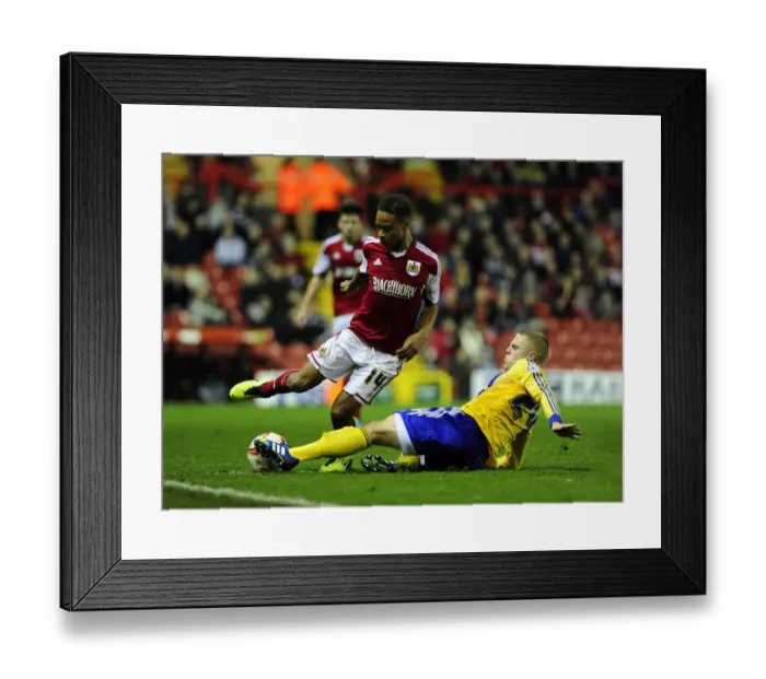 Framed Print : Bristol City vs Brentford: Tackle Battle Between Diagouraga and Reid Framed Print : Bristol City vs Brentford: Tackle Battle Between Diagouraga and Reid