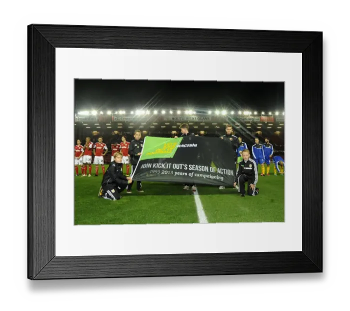 Framed Print : Bristol City vs Brentford: Kick It Out Campaign, Ashton Gate, 2013