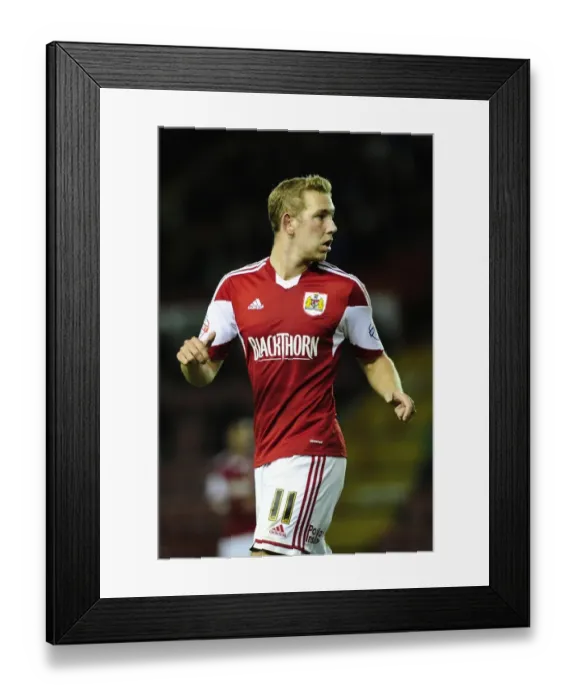 Framed Print : Scott Wagstaff of Bristol City in Action Against Brentford, Sky Bet League One, October 2013