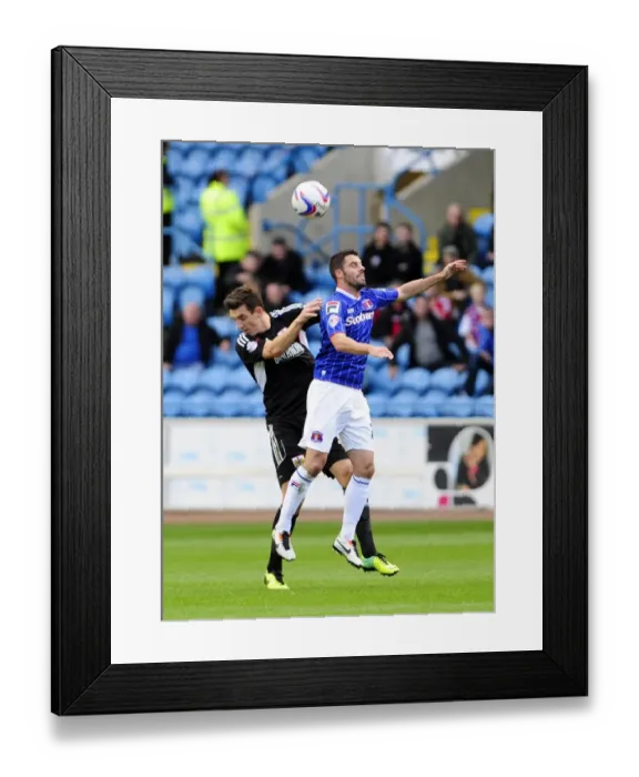 Framed Print : Clash of the Lewises: Aerial Battle at Brunton Park, Carlisle United vs. Bristol City, 2013 Framed Print : Clash of the Lewises: Aerial Battle at Brunton Park, Carlisle United vs. Bristol City, 2013