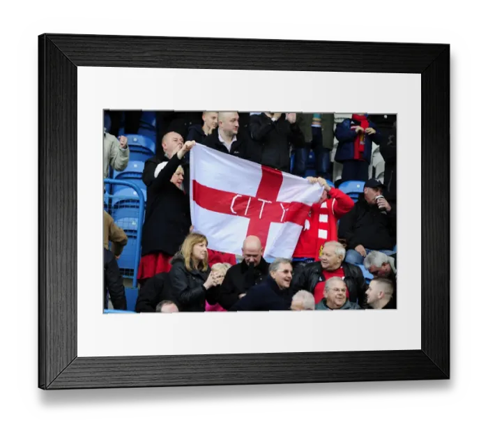 Framed Print : Bristol City Fans Waving City Flag at Carlisle United Match, October 2013 Framed Print : Bristol City Fans Waving City Flag at Carlisle United Match, October 2013