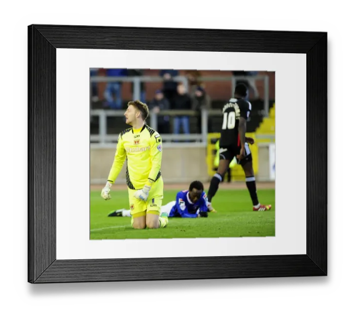 Framed Print : Jay Emmanuel-Thomas Hat-Trick Mood: Dejected Gillespie of Carlisle United Framed Print : Jay Emmanuel-Thomas Hat-Trick Mood: Dejected Gillespie of Carlisle United