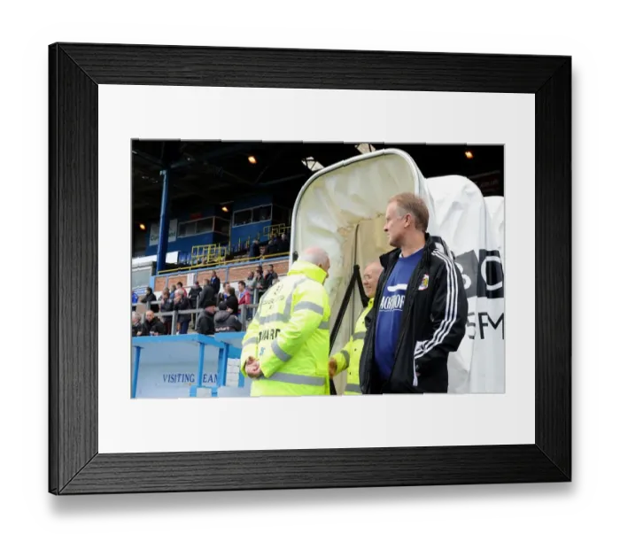 Framed Print : Sean O'Driscoll Leads Bristol City at Brunton Park, 2013 Framed Print : Sean O'Driscoll Leads Bristol City at Brunton Park, 2013