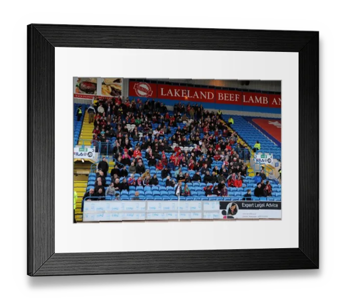 Framed Print : Bristol City Away Fans at Brunton Park during Carlisle United vs. Bristol City, Sky Bet League One (October 2013)