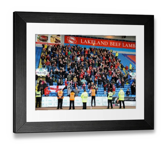 Framed Print : Bristol City Fans in Full Force at Brunton Park during Carlisle United vs. Bristol City, Sky Bet League One (October 2013)