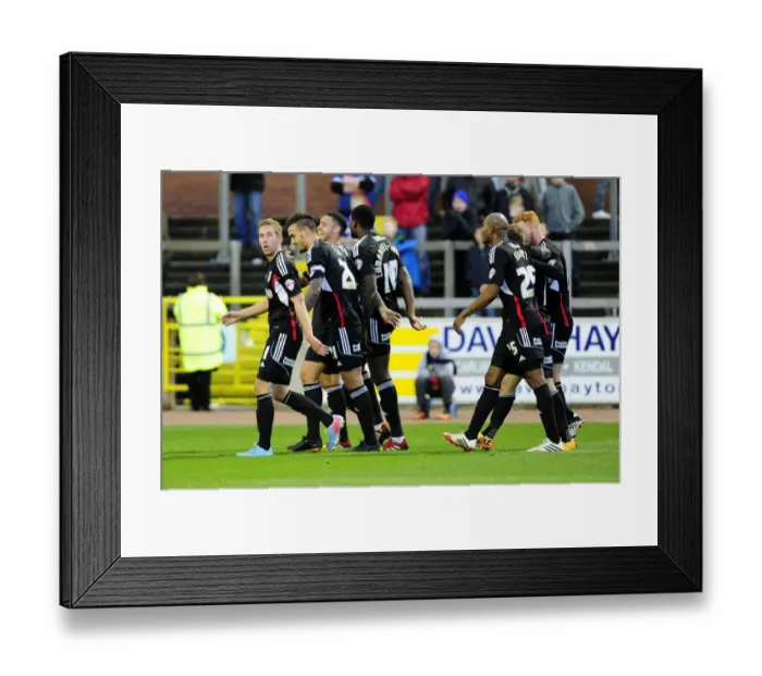 Framed Print : Jay Emmanuel-Thomas Hat-Trick: Carlisle United vs. Bristol City, 2013