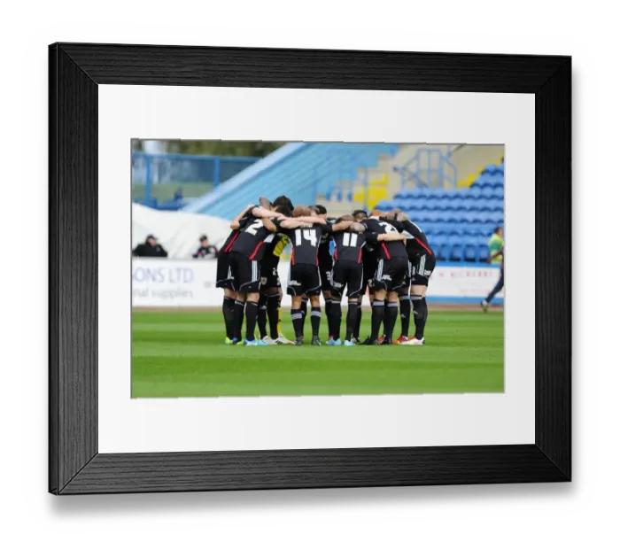 Framed Print : Bristol City Football Team Huddle Before Kick-off Against Carlisle United, October 2013 Framed Print : Bristol City Football Team Huddle Before Kick-off Against Carlisle United, October 2013