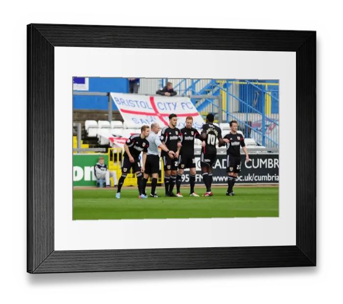 Framed Print : Bristol City vs. Carlisle United Clash in Sky Bet League One at Brunton Park, October 2013 Framed Print : Bristol City vs. Carlisle United Clash in Sky Bet League One at Brunton Park, October 2013