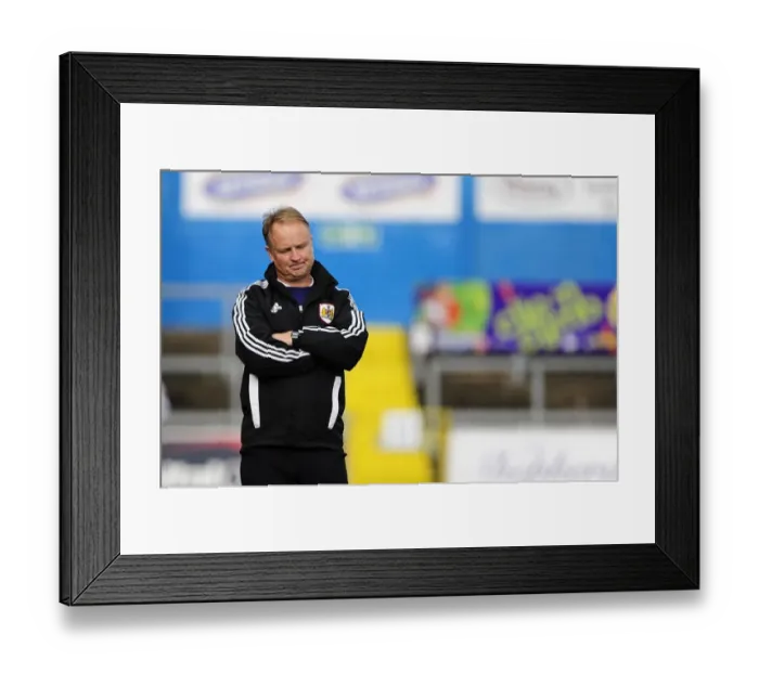 Framed Print : Sean O'Driscoll Leads Bristol City in Sky Bet League One Clash at Carlisle United, October 2013 Framed Print : Sean O'Driscoll Leads Bristol City in Sky Bet League One Clash at Carlisle United, October 2013