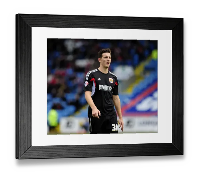 Framed Print : Bristol City's Lewis Dunk in Action at Carlisle United, October 2013