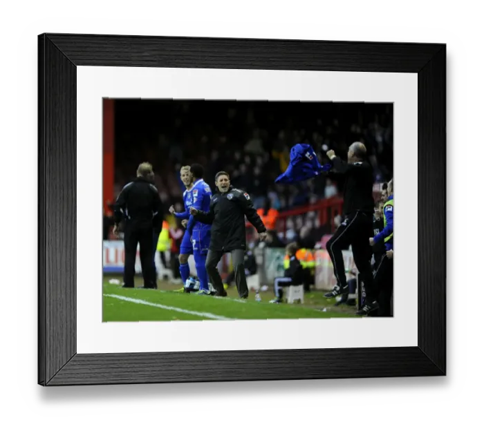 Framed Print : Lee Johnson's Oldham Athletic Celebrate Goal Against Bristol City, Sky Bet League One, 2013 Framed Print : Lee Johnson's Oldham Athletic Celebrate Goal Against Bristol City, Sky Bet League One, 2013