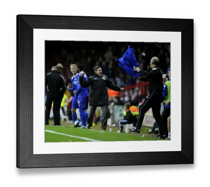Framed Print : Lee Johnson's Emotional Goal Celebration: Oldham Athletic vs. Bristol City, Sky Bet League One, 2013 Framed Print : Lee Johnson's Emotional Goal Celebration: Oldham Athletic vs. Bristol City, Sky Bet League One, 2013