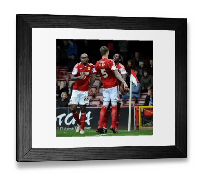 Framed Print : Bristol City Celebrates: Jay Emmanuel-Thomas, Aden Flint, Marvin Elliott Framed Print : Bristol City Celebrates: Jay Emmanuel-Thomas, Aden Flint, Marvin Elliott