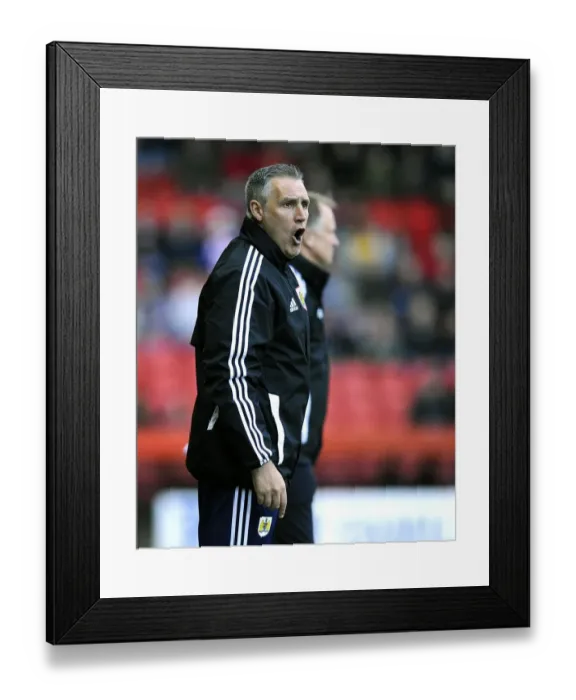 Framed Print : John Pemberton Coaches Bristol City During Oldham Athletic Match, Sky Bet League One, 2013 Framed Print : John Pemberton Coaches Bristol City During Oldham Athletic Match, Sky Bet League One, 2013