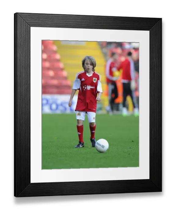 Framed Print : Bristol City vs Oldham Athletic: Mascots Face Off in League One Rivalry at Ashton Gate - November 2013