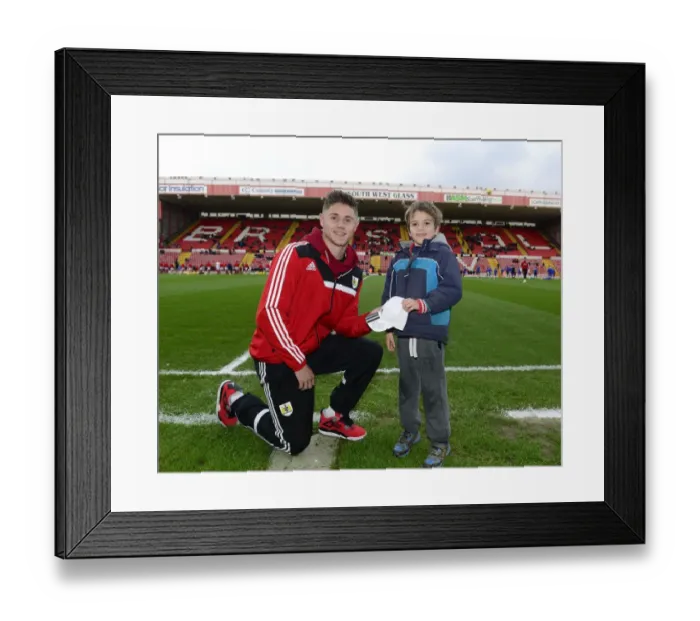 Framed Print : Intense Moment at Ashton Gate: Bristol City vs Oldham Athletic, Sky Bet League One (November 2013)