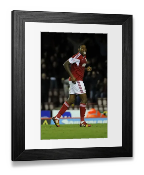 Framed Print : Jay Emmanuel-Thomas's Goal Celebration: Bristol City vs. Crawley Town, November 2013 Framed Print : Jay Emmanuel-Thomas's Goal Celebration: Bristol City vs. Crawley Town, November 2013