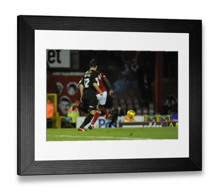 Framed Print : Bristol City's Jay Emmanuel-Thomas Scores the Winning Goal Against Crawley Town, Sky Bet League One, 2013 Framed Print : Bristol City's Jay Emmanuel-Thomas Scores the Winning Goal Against Crawley Town, Sky Bet League One, 2013