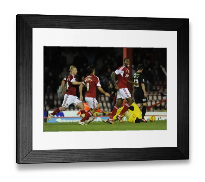 Framed Print : Jay Emmanuel-Thomas's Dramatic Goal: Bristol City Secures Victory Over Crawley Town Framed Print : Jay Emmanuel-Thomas's Dramatic Goal: Bristol City Secures Victory Over Crawley Town