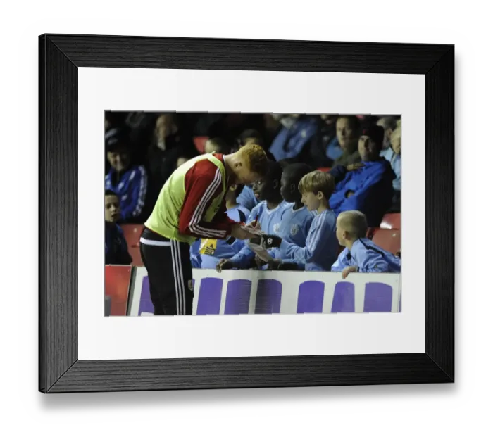 Framed Print : Bristol City's Ryan Taylor Signs Autographs at Ashton Gate after Bristol City v Crawley Town Match, Sky Bet League One Framed Print : Bristol City's Ryan Taylor Signs Autographs at Ashton Gate after Bristol City v Crawley Town Match, Sky Bet League One