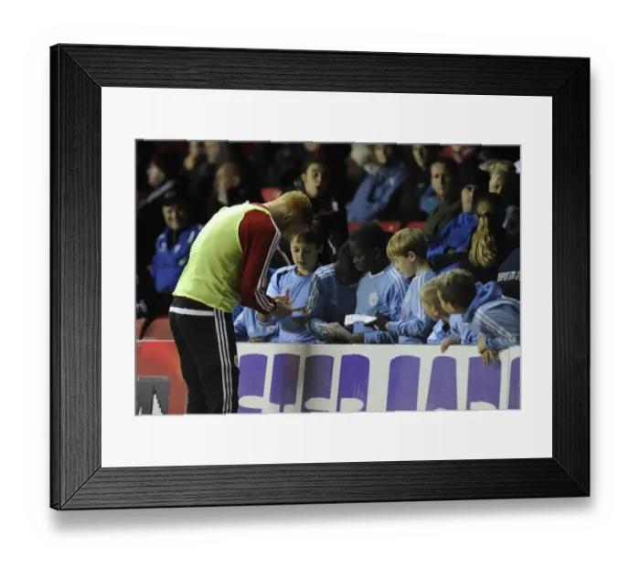 Framed Print : Ryan Taylor Signing Autographs at Ashton Gate: Bristol City vs Crawley Town, 2013 Framed Print : Ryan Taylor Signing Autographs at Ashton Gate: Bristol City vs Crawley Town, 2013