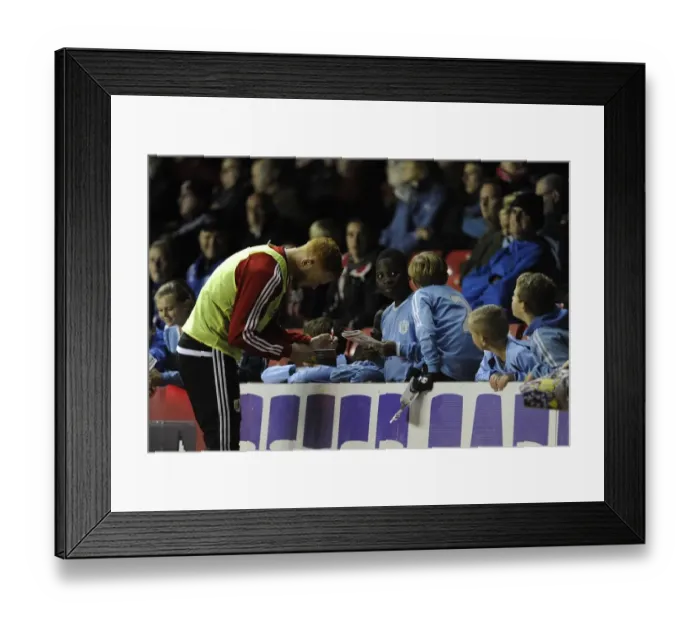 Framed Print : Ryan Taylor of Bristol City Celebrates Victory and Signs Autographs at Ashton Gate Framed Print : Ryan Taylor of Bristol City Celebrates Victory and Signs Autographs at Ashton Gate