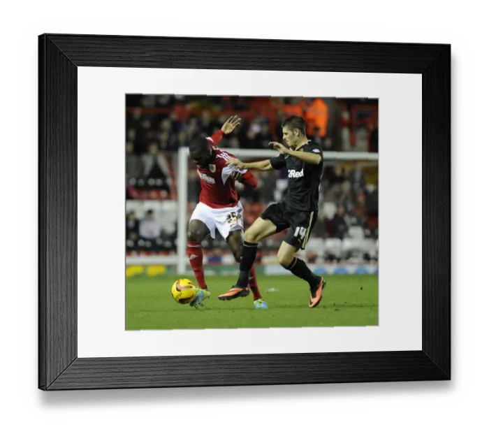 Framed Print : Bristol City Debut: Karleigh Osborne vs. Jamie Proctor Clash at Ashton Gate - 05 / 11 / 2013