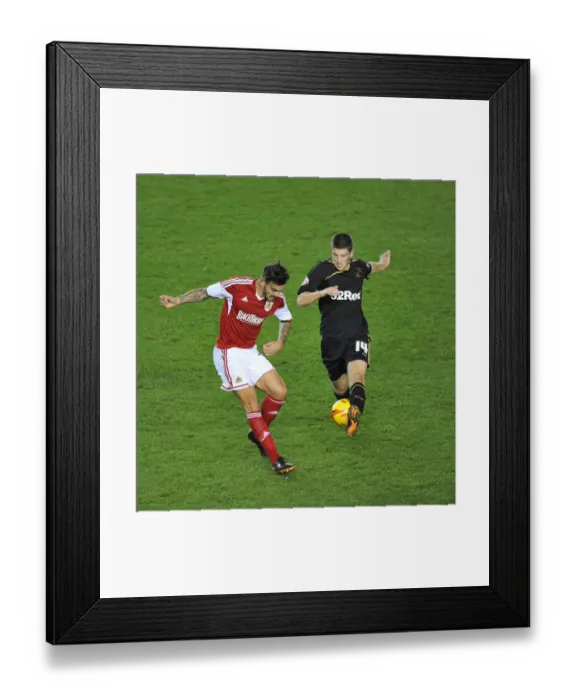 Framed Print : Maron Pack vs. Jamie Proctor: Intense Battle in Cardiff City vs. Swansea City Football Match, 2013 Framed Print : Maron Pack vs. Jamie Proctor: Intense Battle in Cardiff City vs. Swansea City Football Match, 2013
