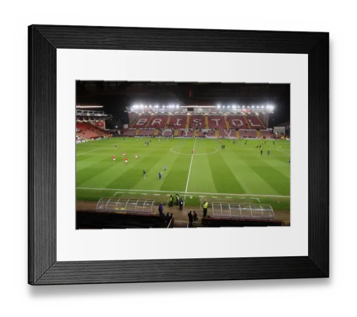 Framed Print : Bristol City vs Crawley Town: Intense Moment at Ashton Gate, League One Football Match