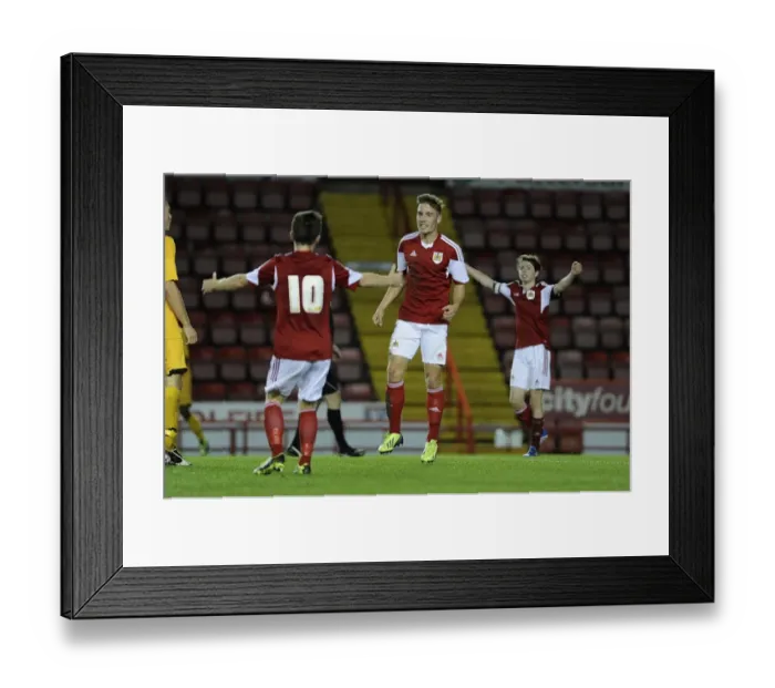 Framed Print : Bristol City U18s: Ben Withey Scores the Winner Against Newport County U18s in Youth Cup Framed Print : Bristol City U18s: Ben Withey Scores the Winner Against Newport County U18s in Youth Cup