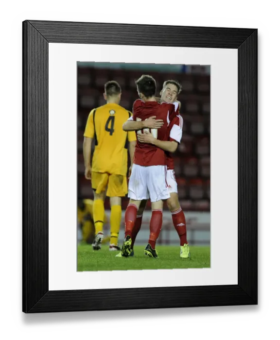 Framed Print : Bristol City U18s in Action: Ben Withey Scores, Jamie Horgan Celebrates Framed Print : Bristol City U18s in Action: Ben Withey Scores, Jamie Horgan Celebrates