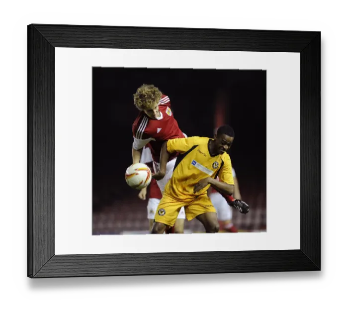 Framed Print : Youth Cup Match: Bristol City U18s vs. Newport County U18s at Ashton Gate
