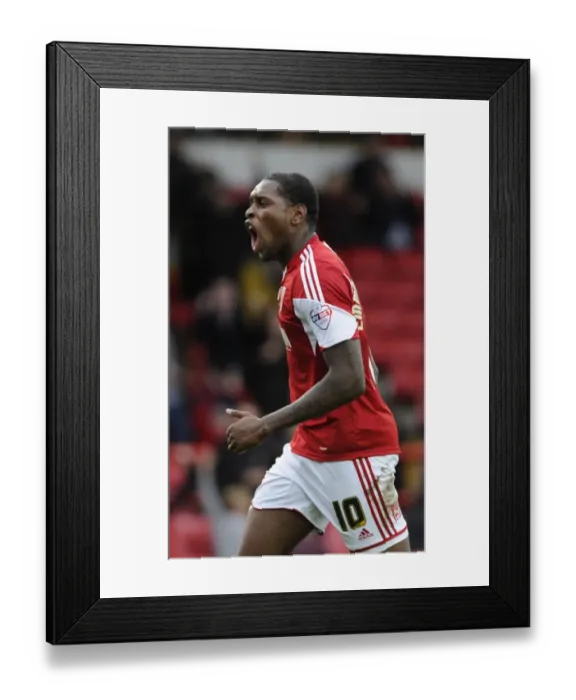 Framed Print : Bristol City's Jay Emmanuel-Thomas Scores Dramatic FA Cup Goal vs. Dagenham and Redbridge Framed Print : Bristol City's Jay Emmanuel-Thomas Scores Dramatic FA Cup Goal vs. Dagenham and Redbridge