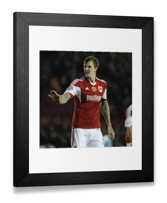 Framed Print : Aden Flint in Action: FA Cup First Round - Bristol City vs Dagenham and Redbridge