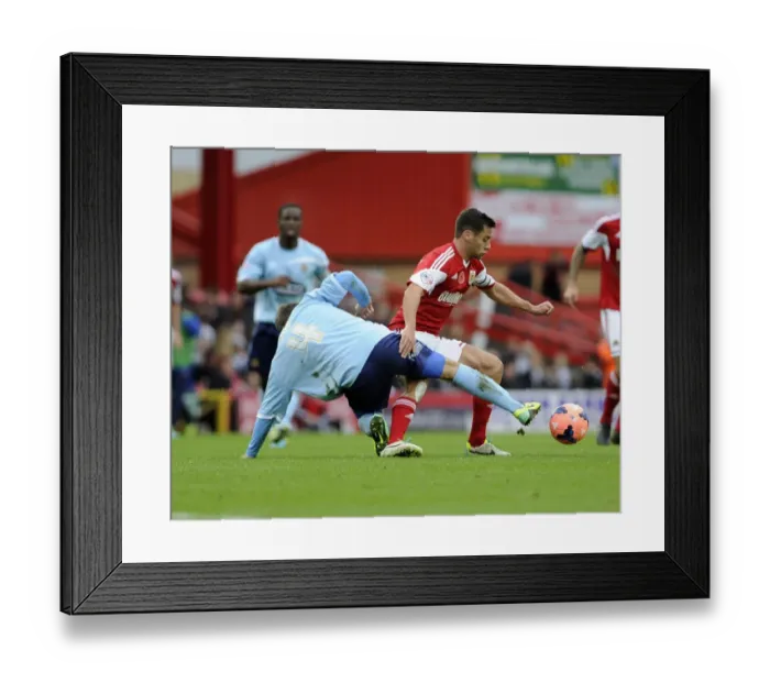 Framed Print : Bristol City vs Dagenham & Redbridge: A FA Cup Battle - Sam Baldock vs Scott Doe