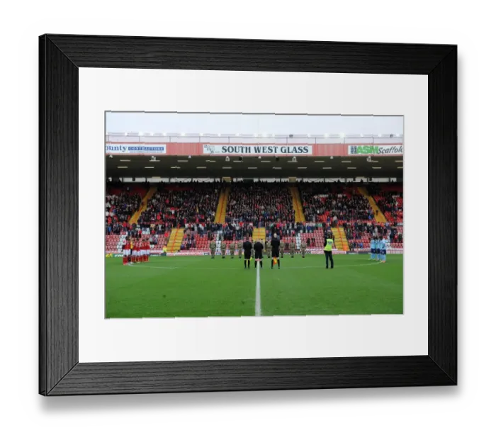 Framed Print : Bristol City and Dagenham & Redbridge Honor Soldiers with a Minute of Silence during FA Cup Match, 2013 Framed Print : Bristol City and Dagenham & Redbridge Honor Soldiers with a Minute of Silence during FA Cup Match, 2013