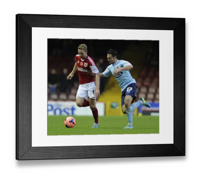 Framed Print : Clash at Ashton Gate: A FA Cup Showdown between Scott Wagstaff and Luke Howell Framed Print : Clash at Ashton Gate: A FA Cup Showdown between Scott Wagstaff and Luke Howell