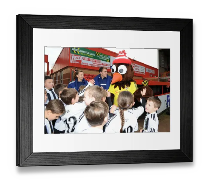 Framed Print : Flag Bearers and Community Trust Team Unite Before Bristol City's FA Cup Match Against Dagenham and Redbridge