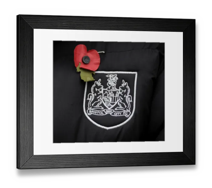 Framed Print : Bristol City Football Club Honors FA Cup Rival with Poppy Tribute at Ashton Gate Framed Print : Bristol City Football Club Honors FA Cup Rival with Poppy Tribute at Ashton Gate