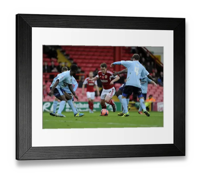 Framed Print : Bristol City's Nicky Shorey Faces Intense FA Cup Challenge from Dagenham and Redbridge Players Framed Print : Bristol City's Nicky Shorey Faces Intense FA Cup Challenge from Dagenham and Redbridge Players