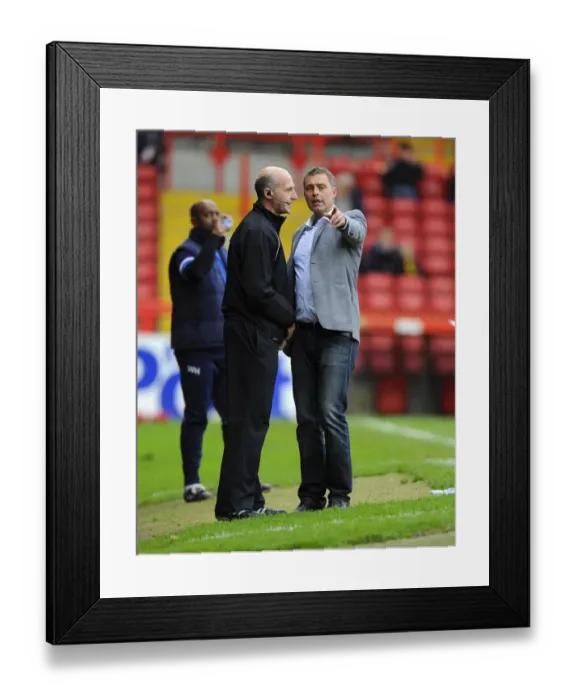 Framed Print : Bristol City vs Dagenham and Redbridge: Controversial Altercation between Wayne Burnett and Referee during FA Cup Match