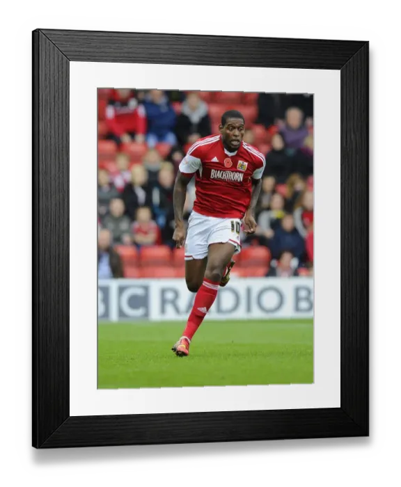 Framed Print : Jay Emmanuel-Thomas in FA Cup Action for Bristol City vs Dagenham and Redbridge, November 2013 Framed Print : Jay Emmanuel-Thomas in FA Cup Action for Bristol City vs Dagenham and Redbridge, November 2013