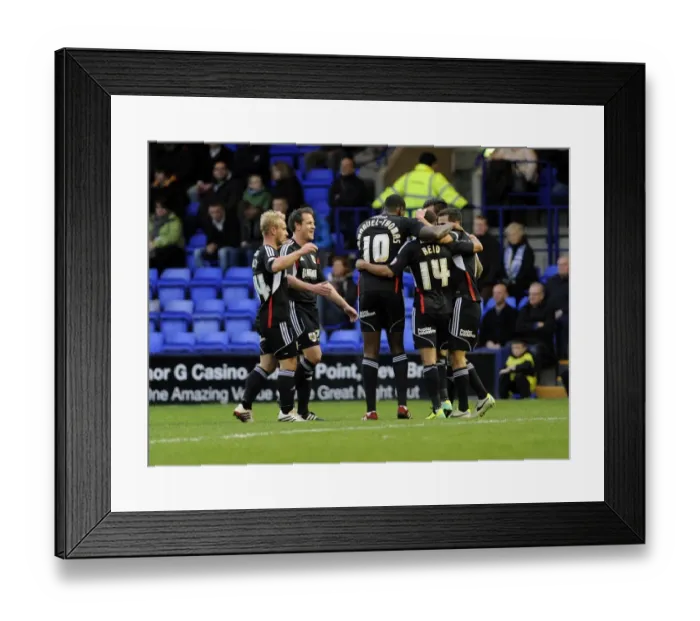 Framed Print : Bristol City's Sam Baldock Scores the Winning Goal Against Tranmere, 16 November 2013