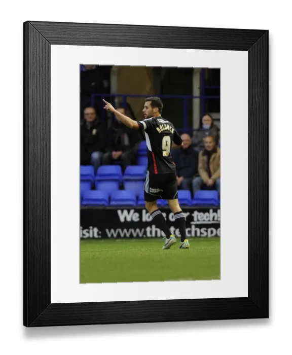 Framed Print : Bristol City's Sam Baldock Celebrates Goal Against Tranmere in Sky Bet League One