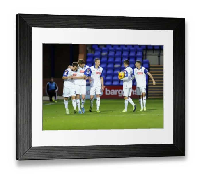 Framed Print : Upset at Prenton Park: Liam Ridehalgh's Decisive Goal Against Bristol City