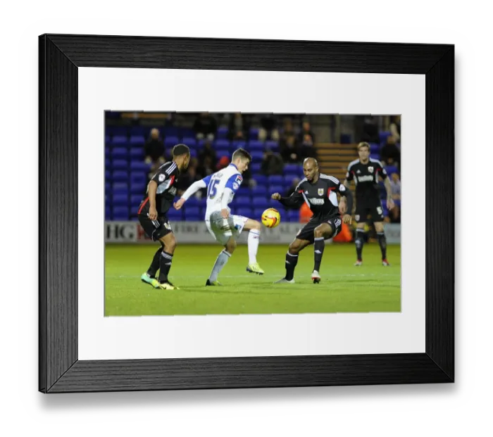 Framed Print : Bristol City vs Tranmere: Intense Battle for the Ball