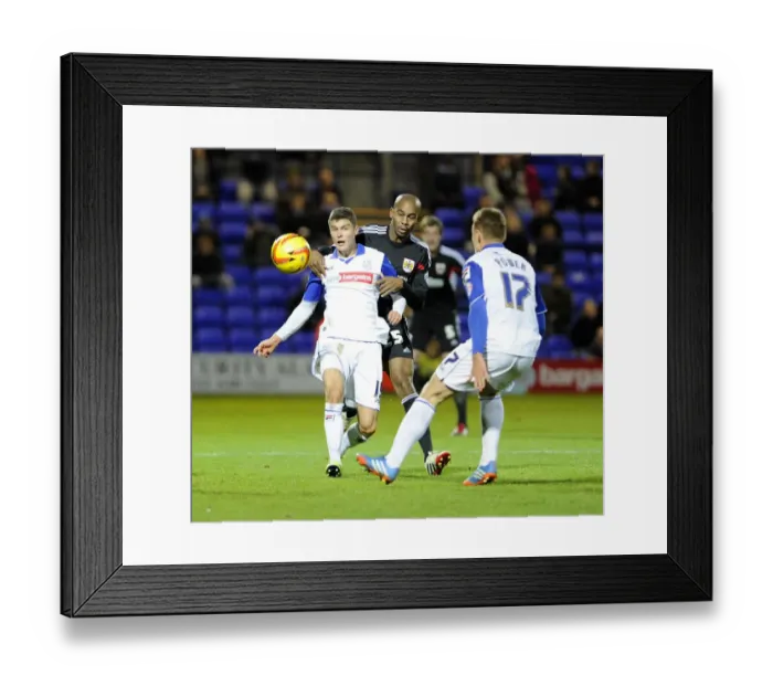 Framed Print : Bristol City's Marvin Elliott Holds Back Tranmere's Jake Kirby During Sky Bet League One Match